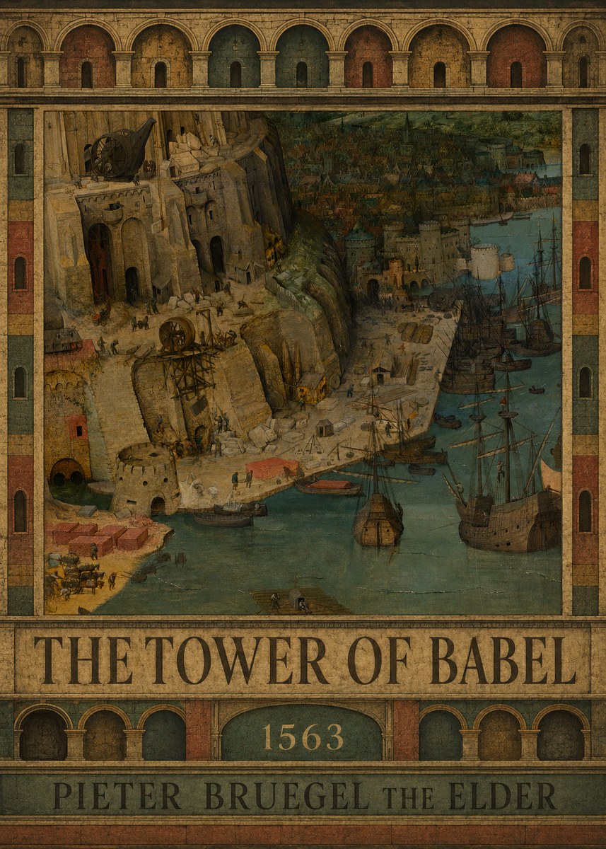 Pieter Bruegel The Tower of Babel VI No3 - Plakat