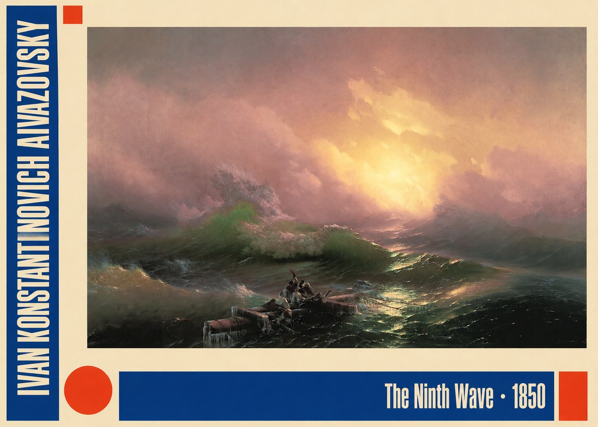 Ivan Konstantinovich Aivazovsky The Ninth Wave II No2 - Plakat