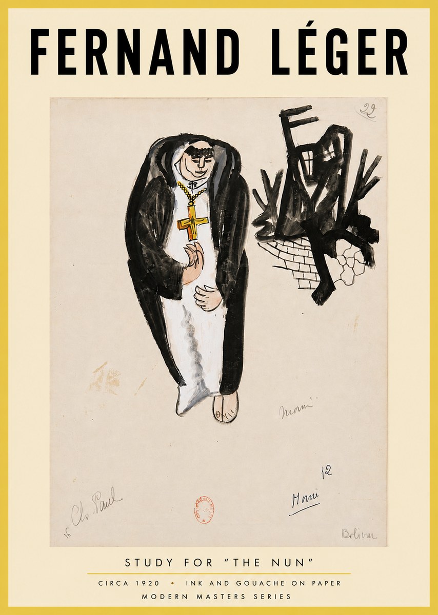 Fernand Léger Study for "the Nun" No5 - Plakat