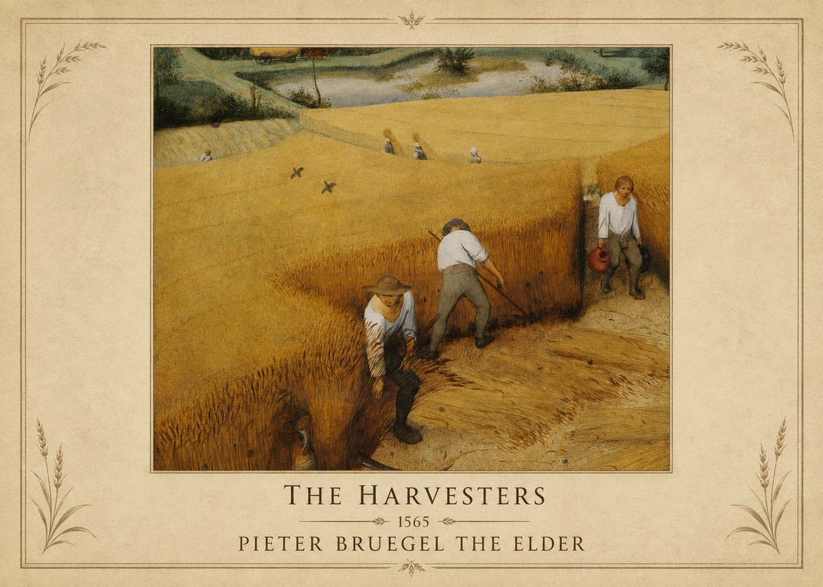 Pieter Bruegel The Harvesters IV No1 - Plakat