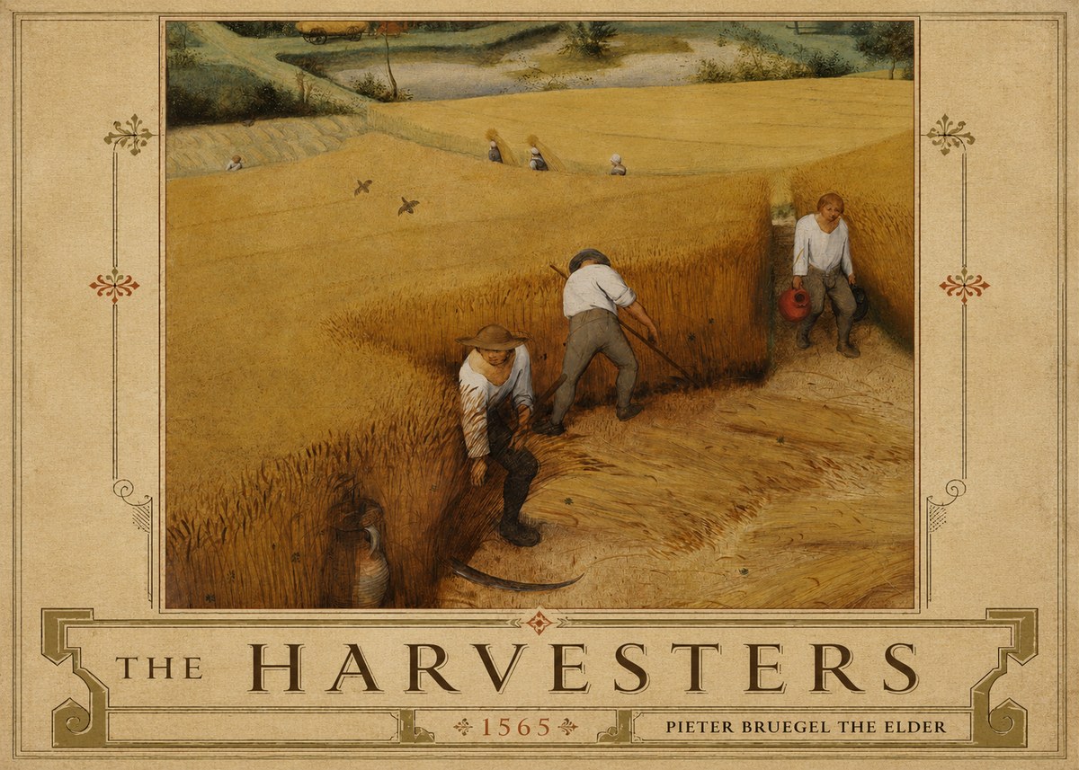Pieter Bruegel The Harvesters IV No5 - Plakat