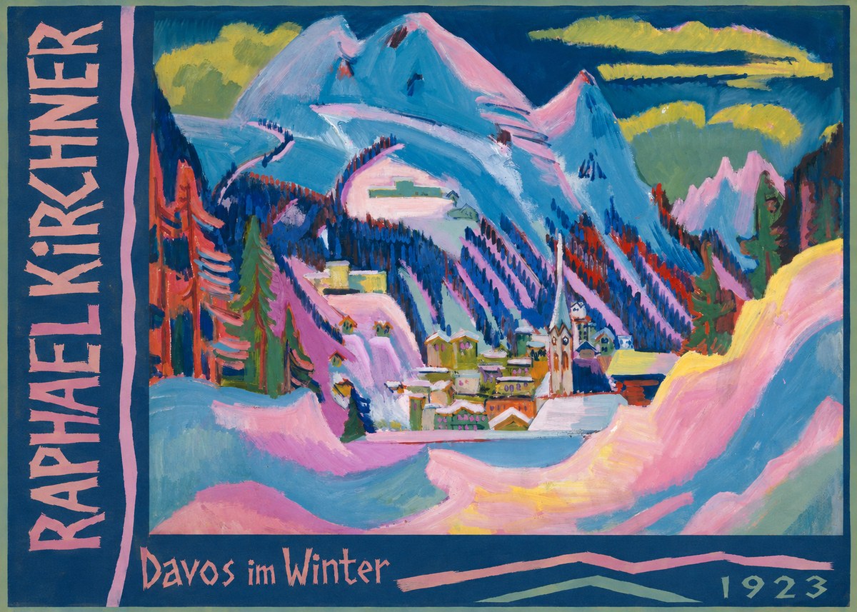 Raphael Kirchner Davos Im Winter No2 - Plakat