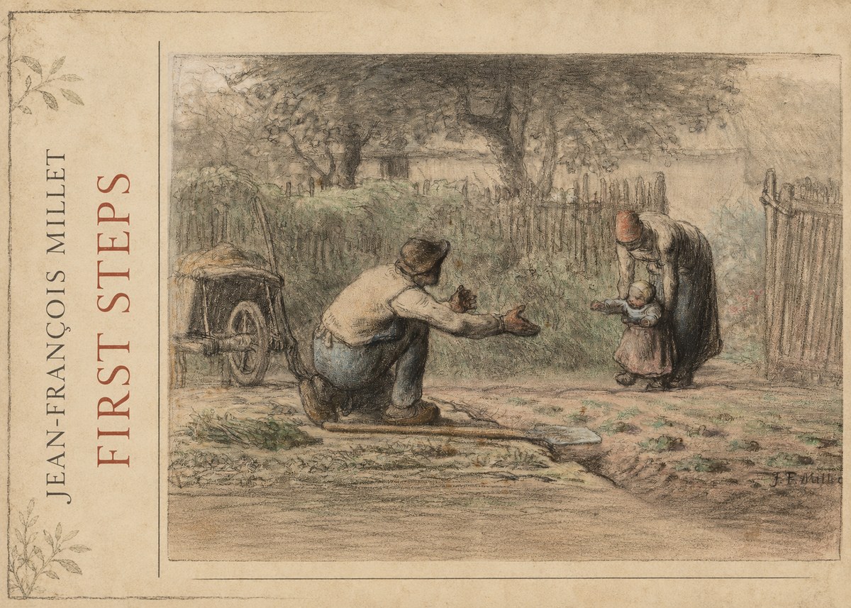 Jean-François Millet First Steps No2 - Plakat