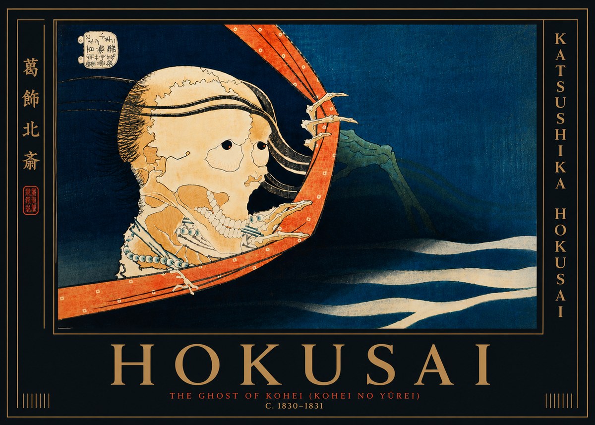 Katsushika Hokusai The Ghost of Kohei (Kohei No Yūrei) No7 - Plakat