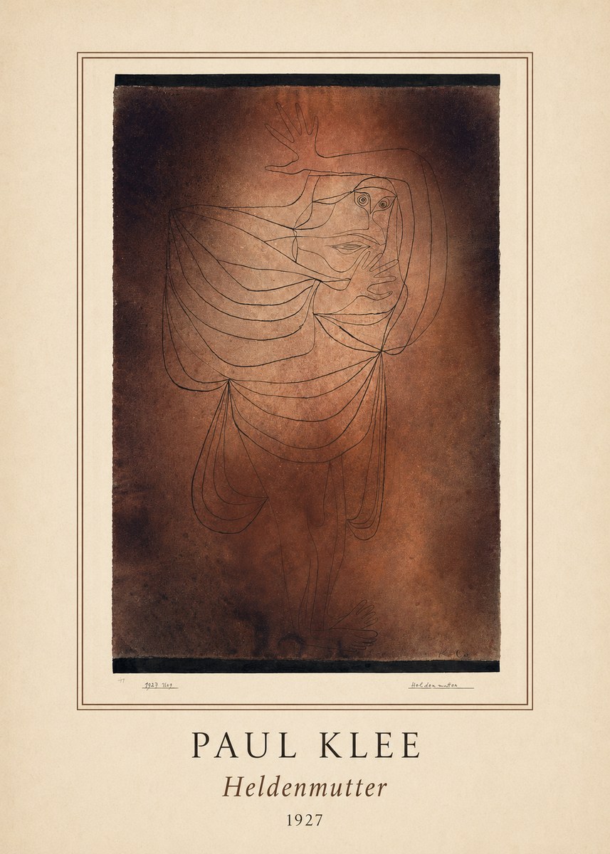 Paul Klee Heldenmutter No4 - Plakat