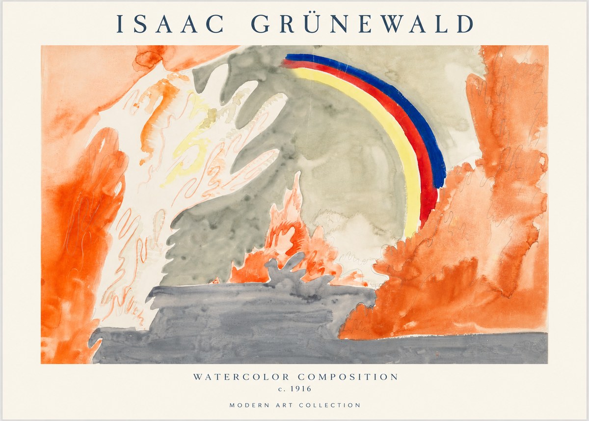 Isaac Grünewald Watercolor Composition No1 - Plakat