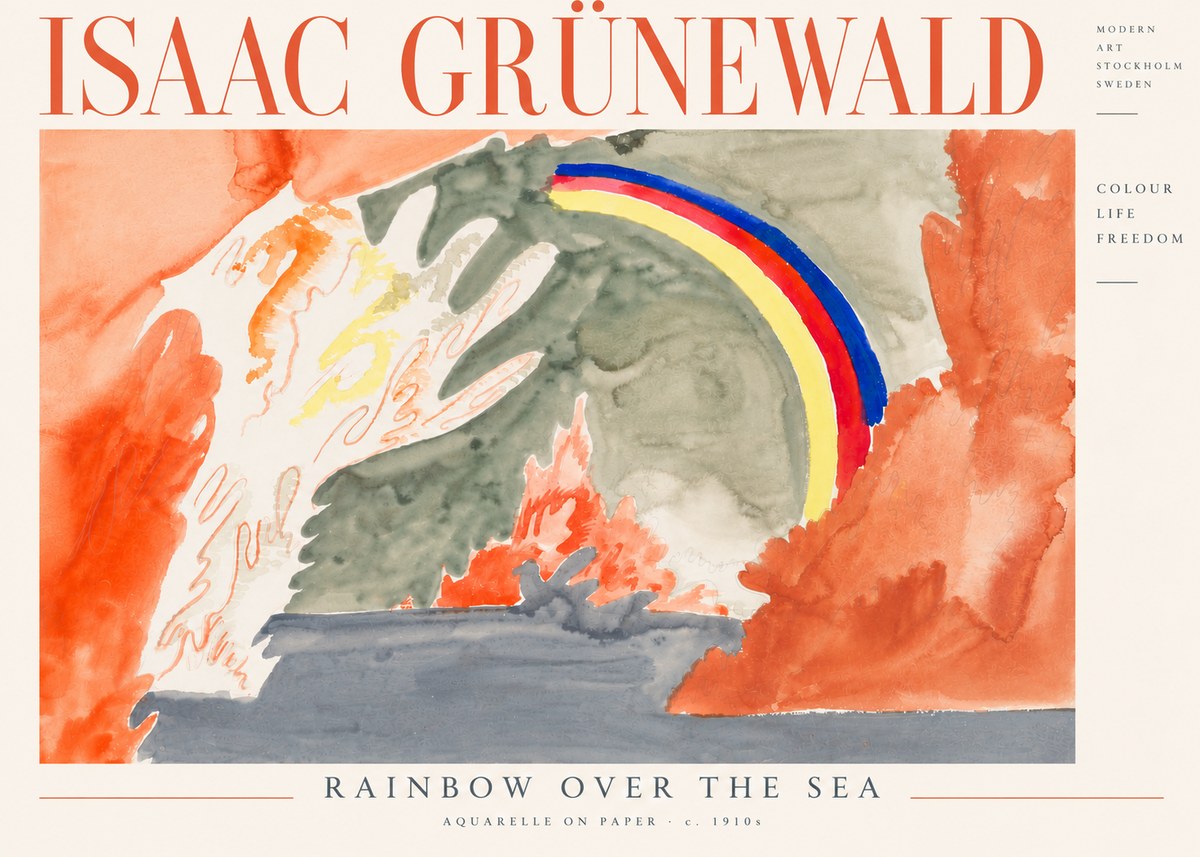 Isaac Grünewald Watercolor Composition No5 - Plakat