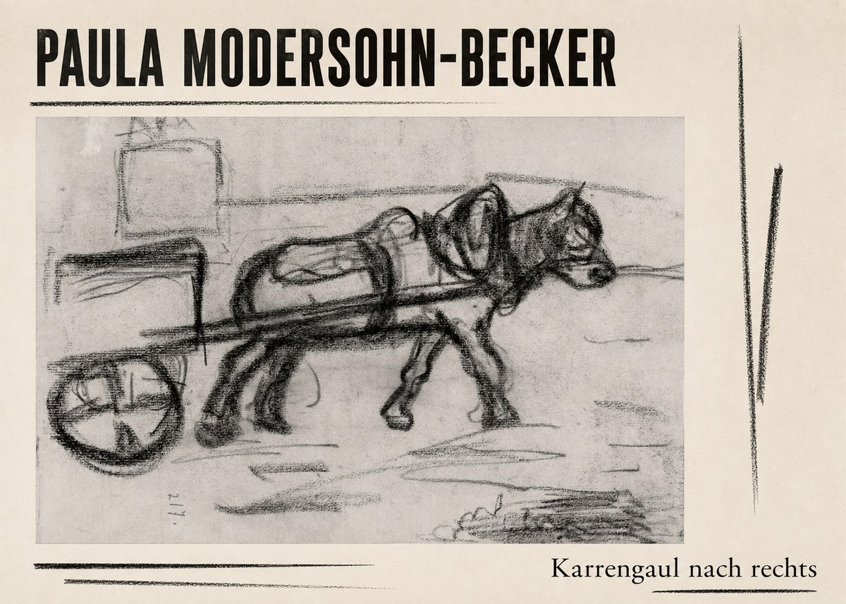 Paula Modersohn-Becker Karrengaul Nach Rechts No2 - Plakat