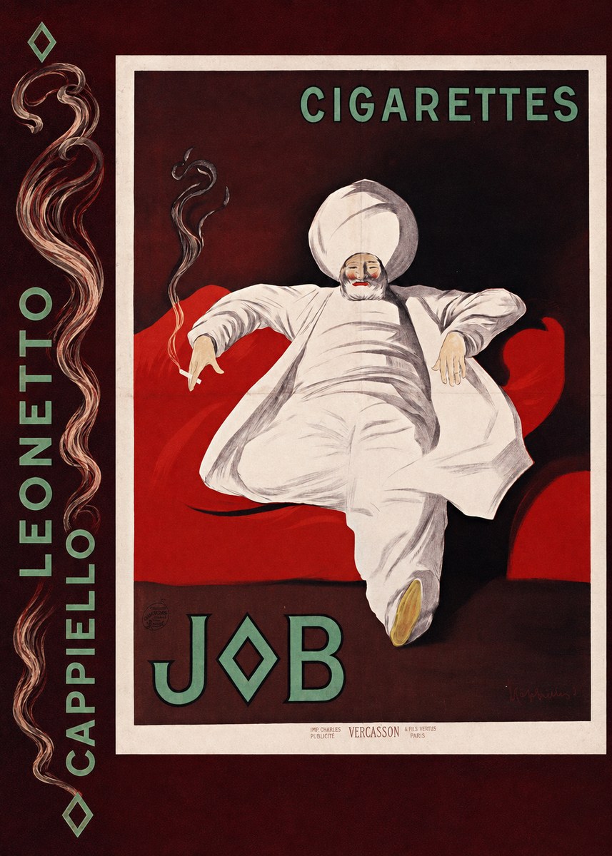 Leonetto Cappiello Job Cigarettes No4 - Plakat