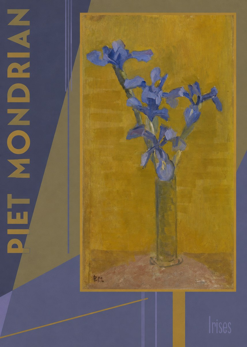 Piet Mondrian Irises No4 - Plakat