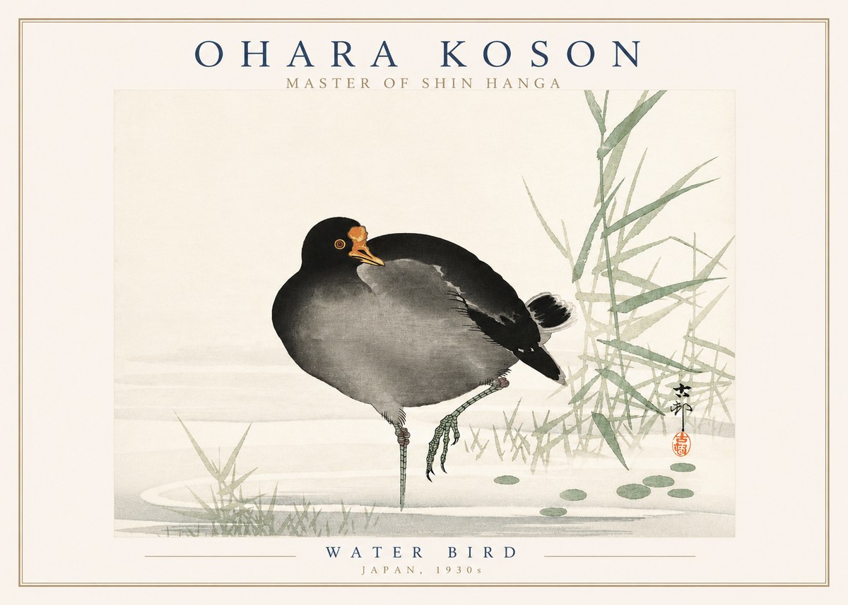 Ohara Koson Water Bird No3 - Plakat
