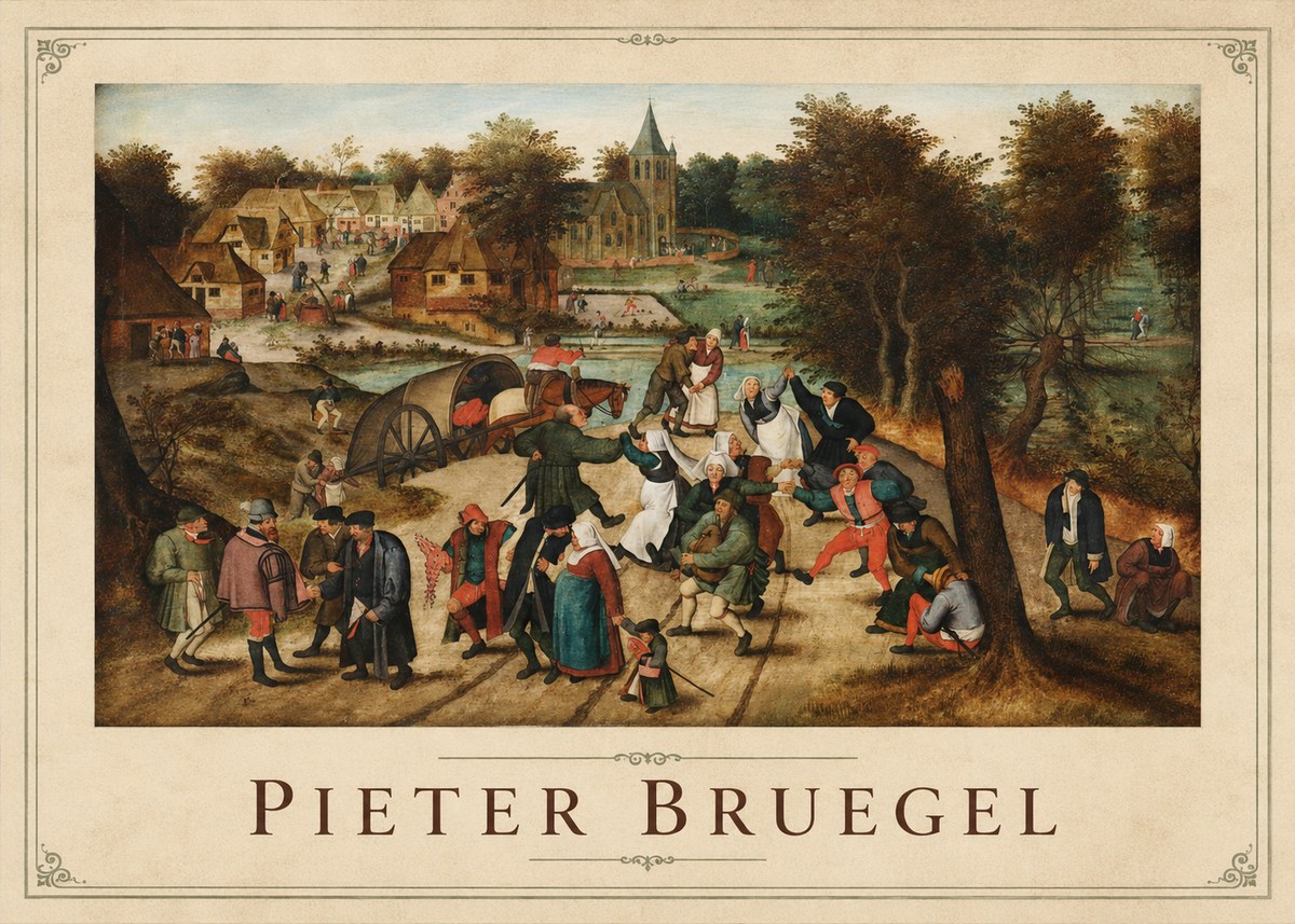 Pieter Bruegel The Peasant Dance I No1 - Plakat