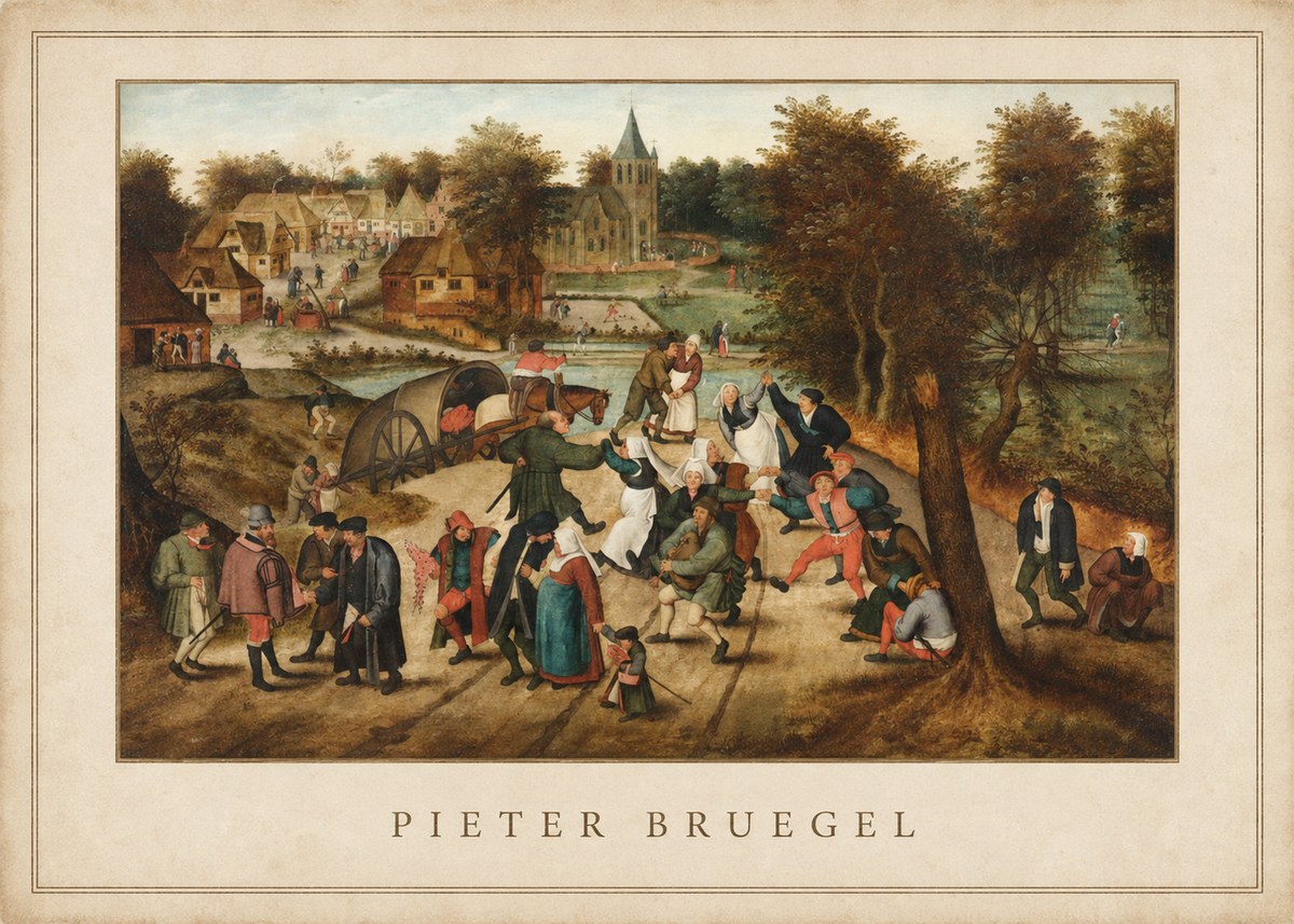 Pieter Bruegel The Peasant Dance I No5 - Plakat