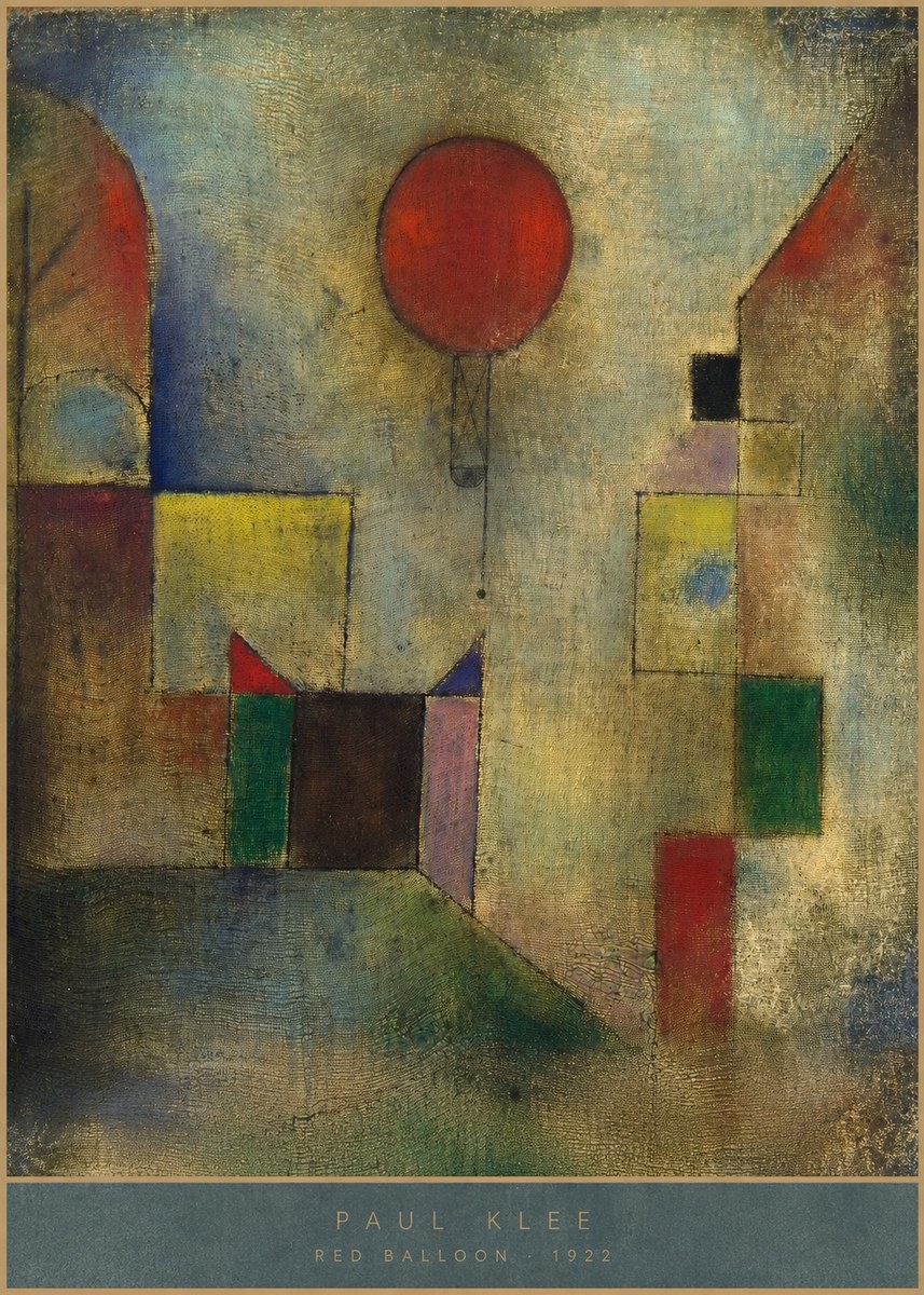 Paul Klee Red Balloon No4 - Plakat