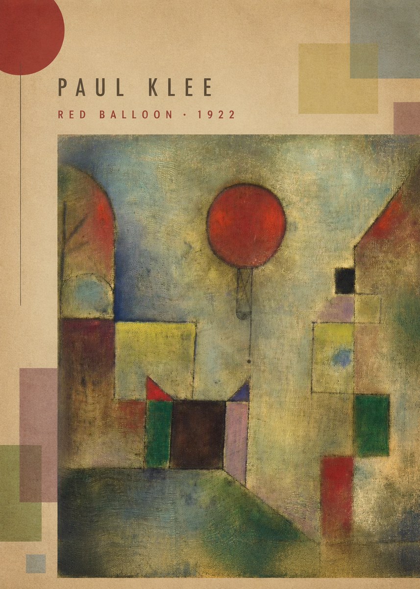 Paul Klee Red Balloon No5 - Plakat