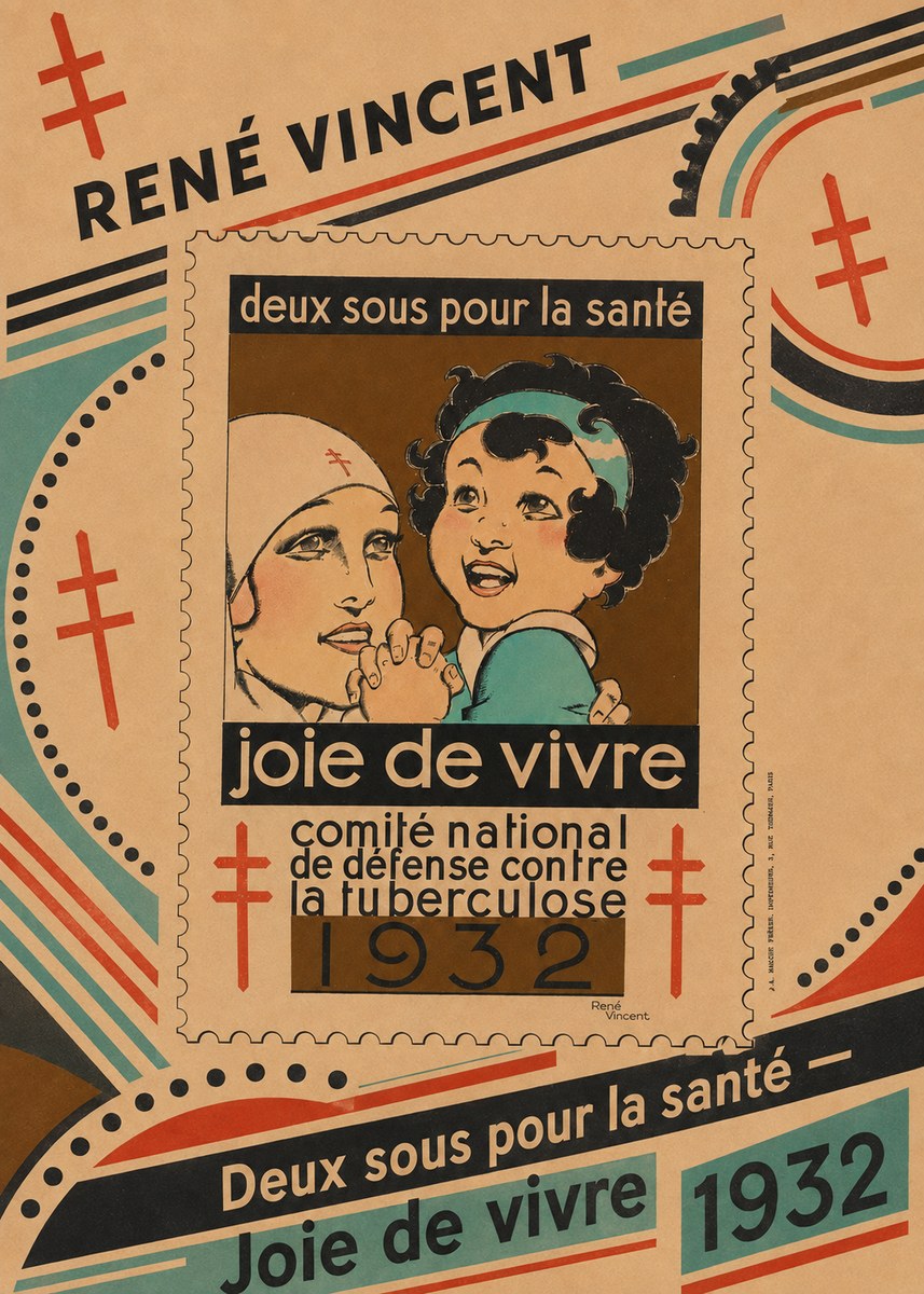 René Vincent Deux Sous Pour La Santé - Joie De Vivre No5 - Plakat