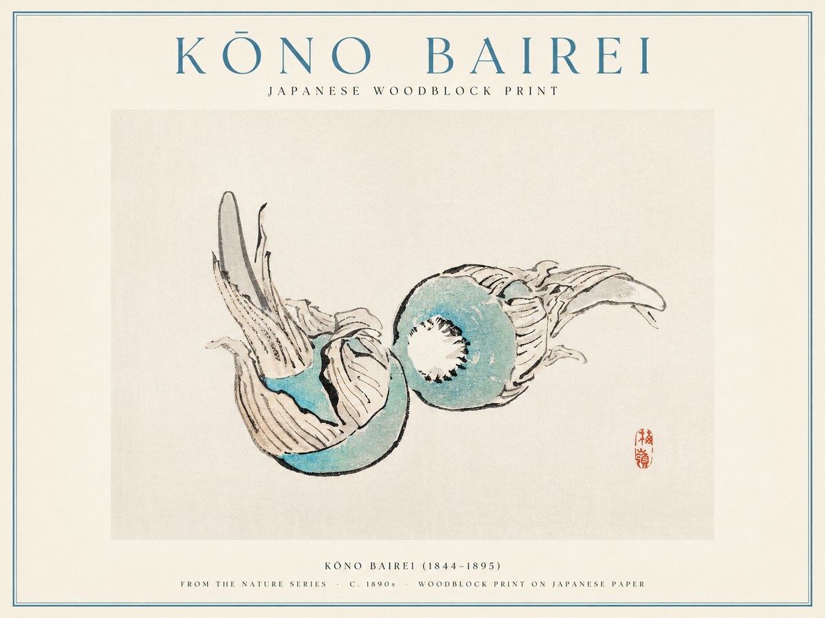 Kōno Bairei Abstract Botanical Forms No1 - Plakat