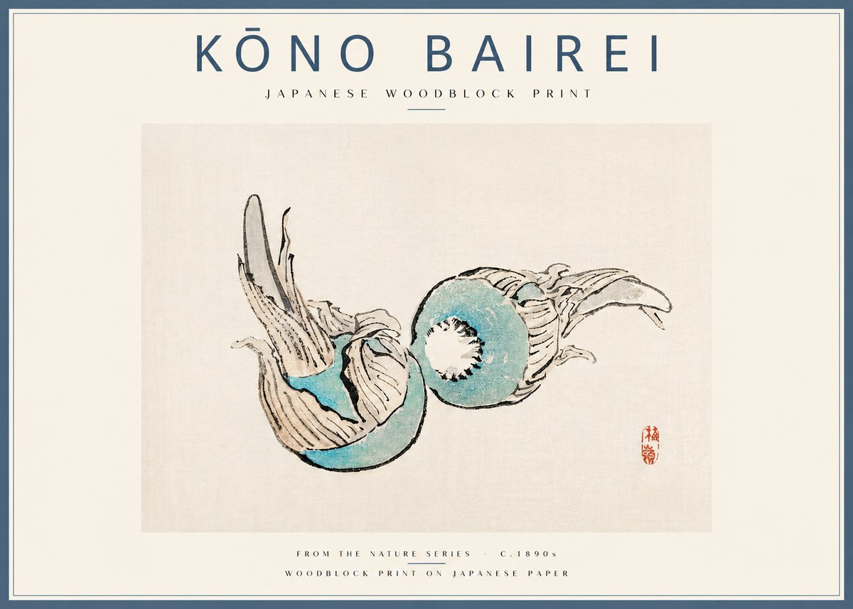 Kōno Bairei Abstract Botanical Forms No3 - Plakat