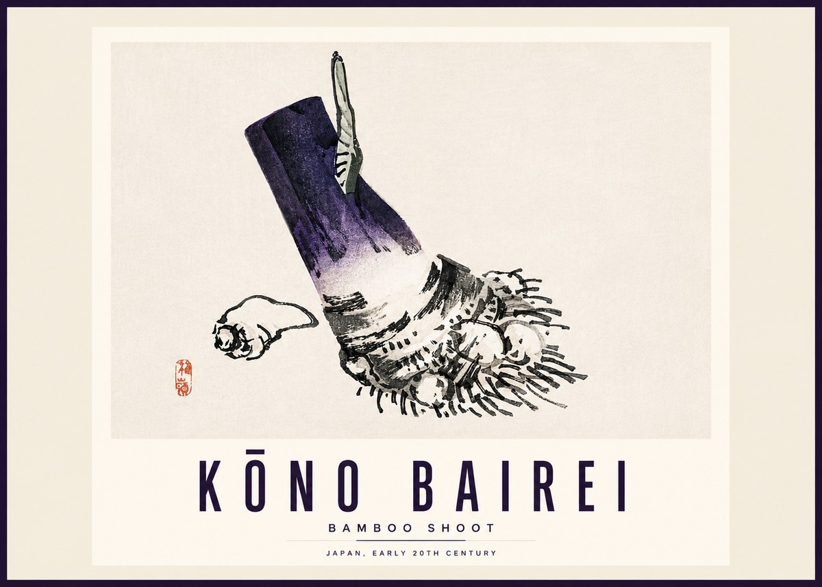 Kōno Bairei Bamboo Shoot No3 - Plakat