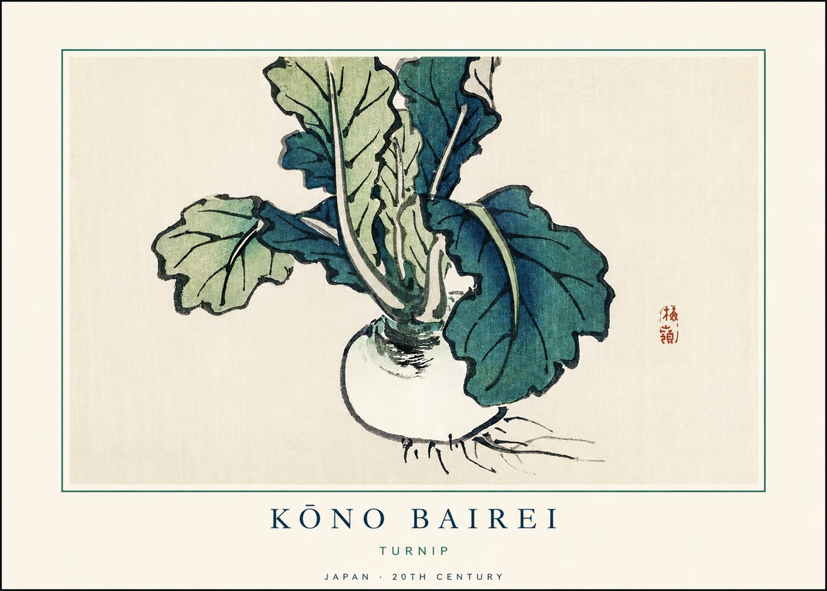 Kōno Bairei Turnip No1 - Plakat