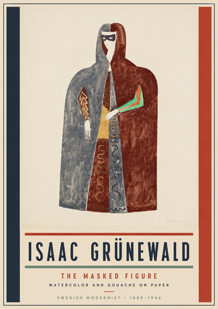 Isaac Grünewald The Masked Figure No5 - Plakat