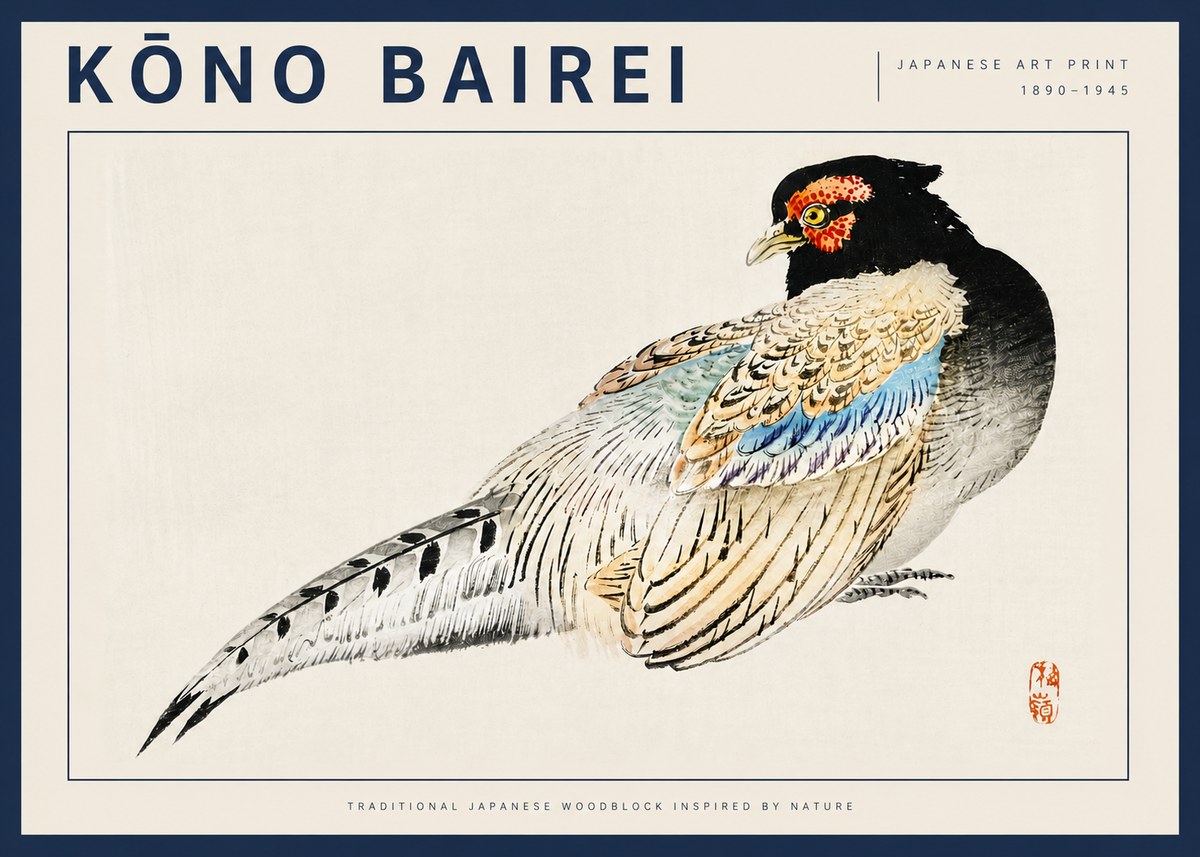 Kōno Bairei Pheasant No4 - Plakat