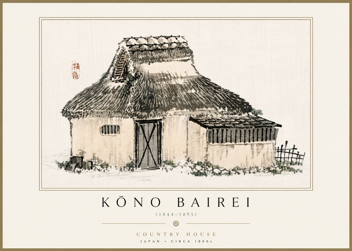 Kōno Bairei Country House No4 - Plakat