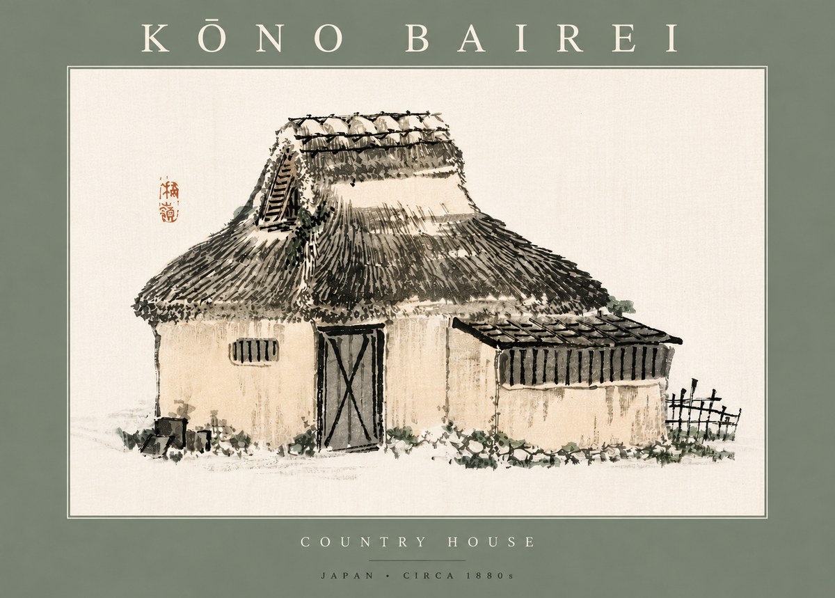 Kōno Bairei Country House No5 - Plakat