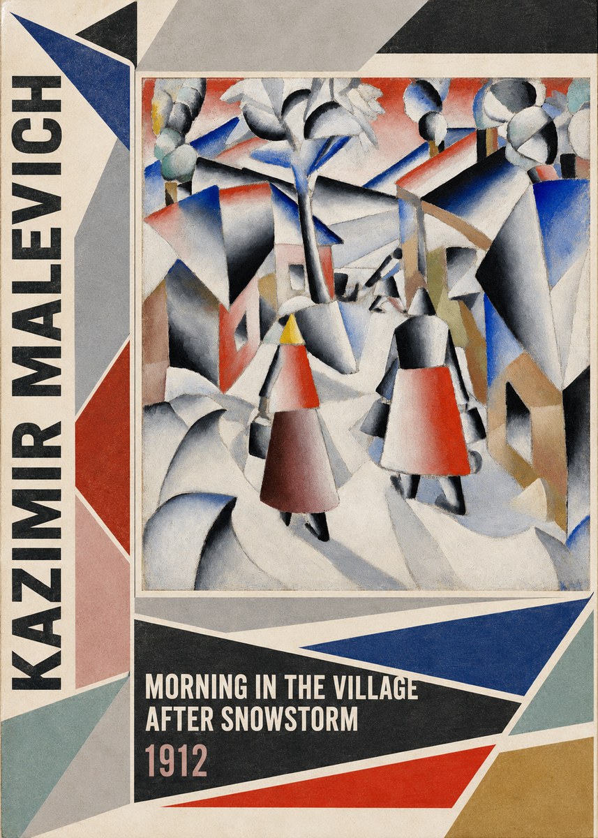 Kazimir Malevich Morning in the Village After Snowstorm No2 - Plakat