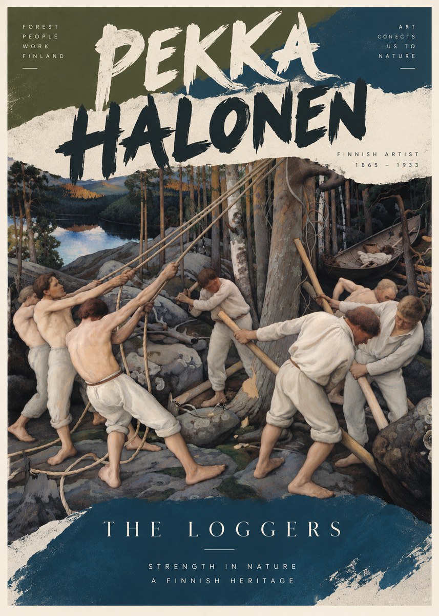 Pekka Halonen The Loggers No6 - Plakat