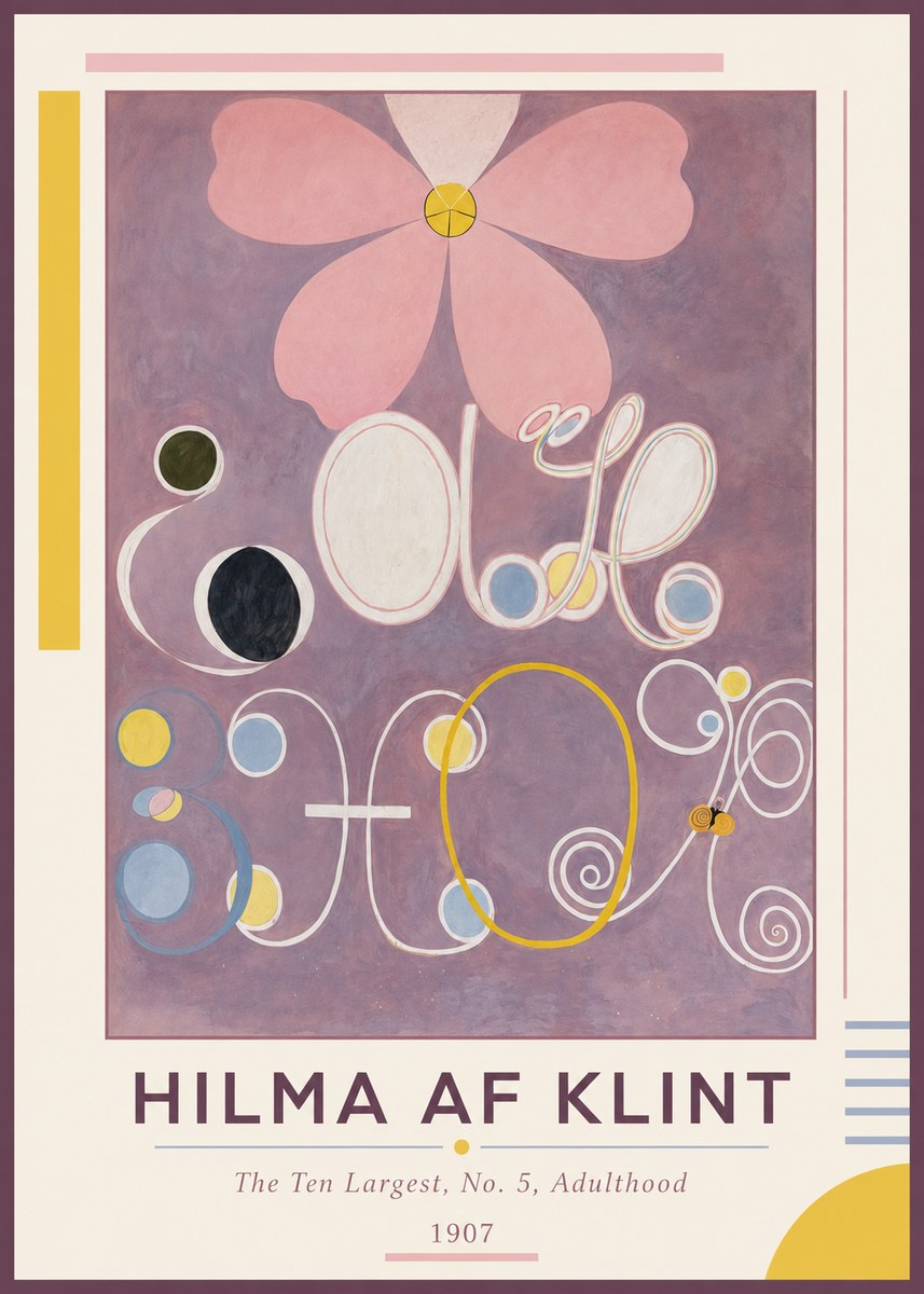 Hilma af Klint The Ten Largest, No. 5, Adulthood No1 - Plakat