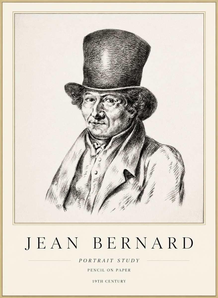 Jean Bernard Portrait Study of a Gentleman No3 - Plakat