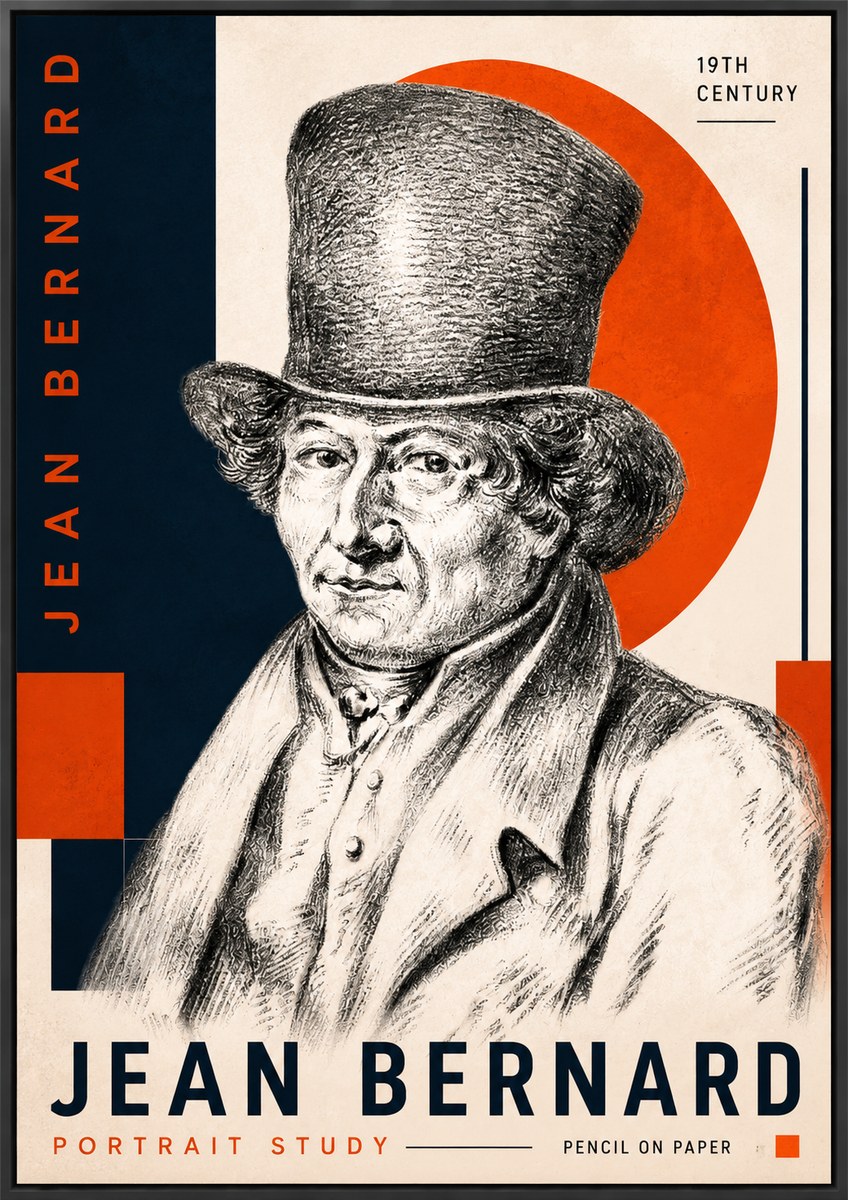 Jean Bernard Portrait Study of a Gentleman No4 - Plakat