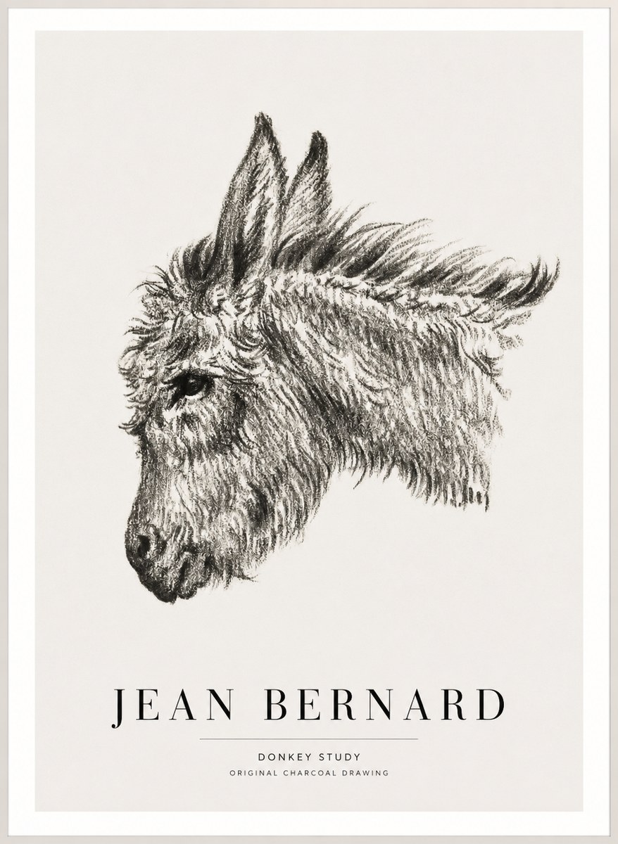 Jean Bernard Donkey Study I No3 - Plakat