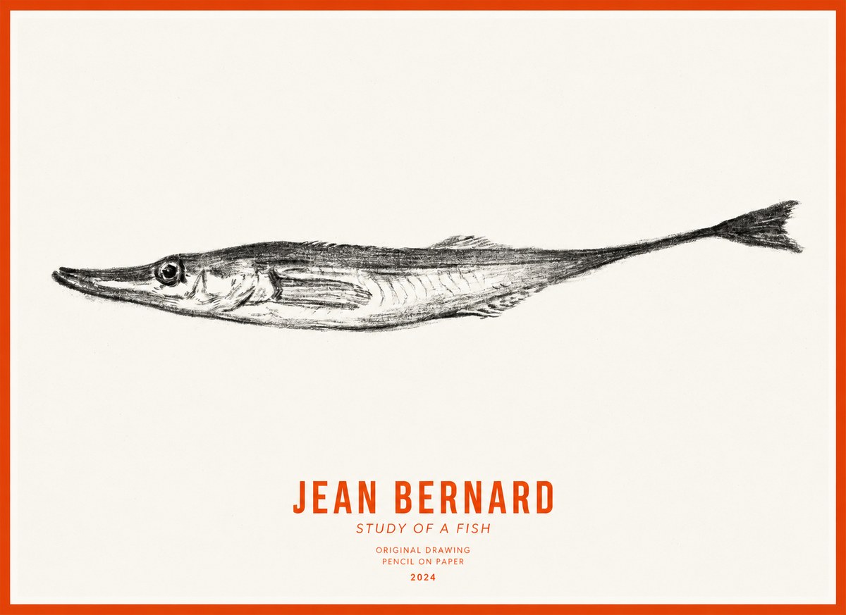 Jean Bernard Study of a Fish I No3 - Plakat