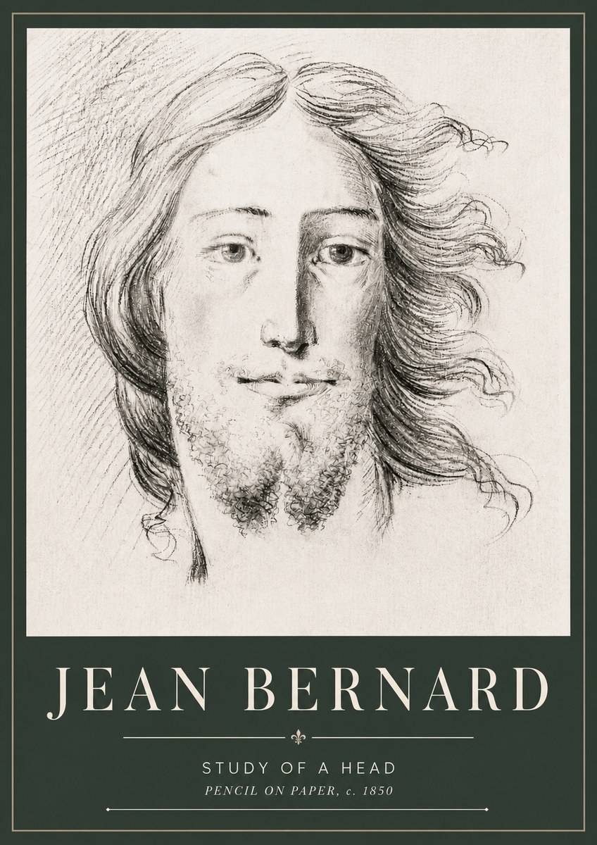 Jean Bernard Study of a Head No6 - Plakat