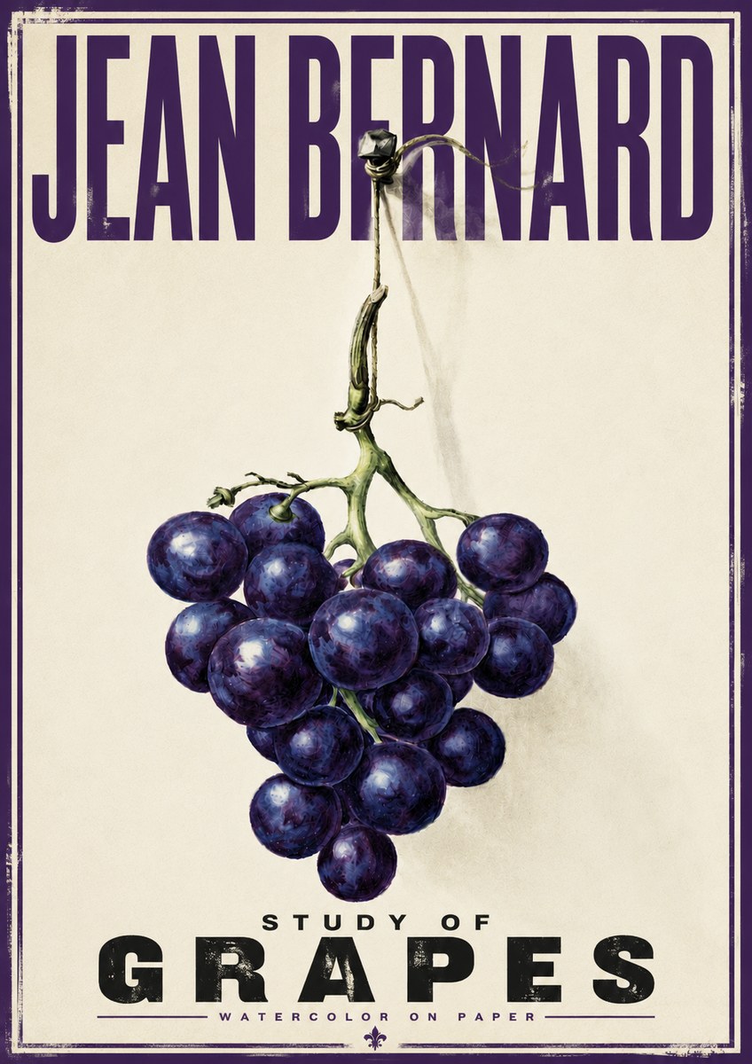 Jean Bernard Grapes No6 - Plakat