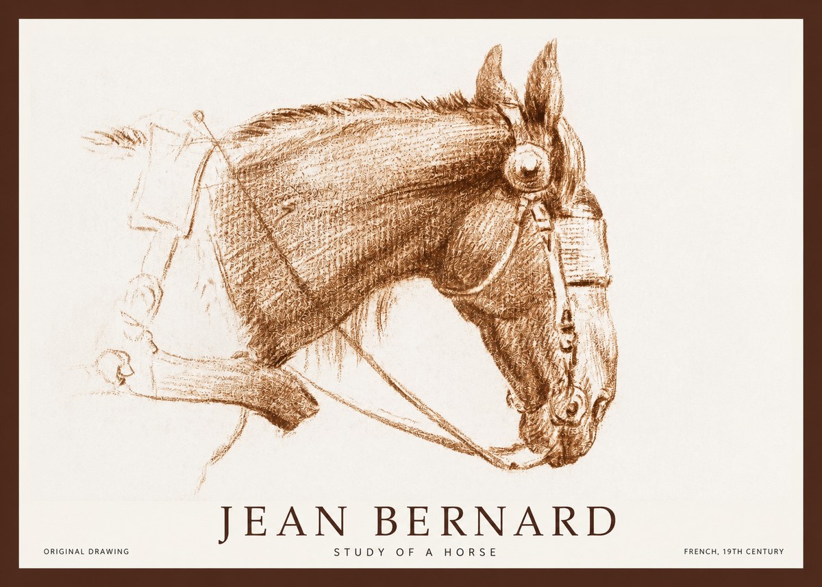 Jean Bernard Equine Study No2 - Plakat