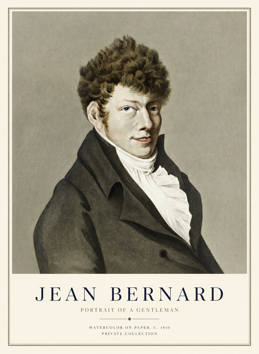Jean Bernard Portrait of a Young Man No3 - Plakat