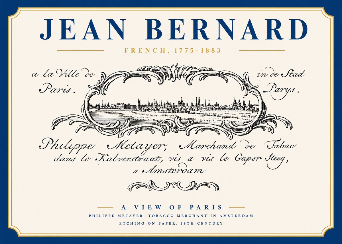 Jean Bernard A View of Paris No3 - Plakat