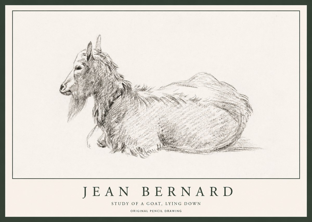 Jean Bernard Study of a Goat I No6 - Plakat