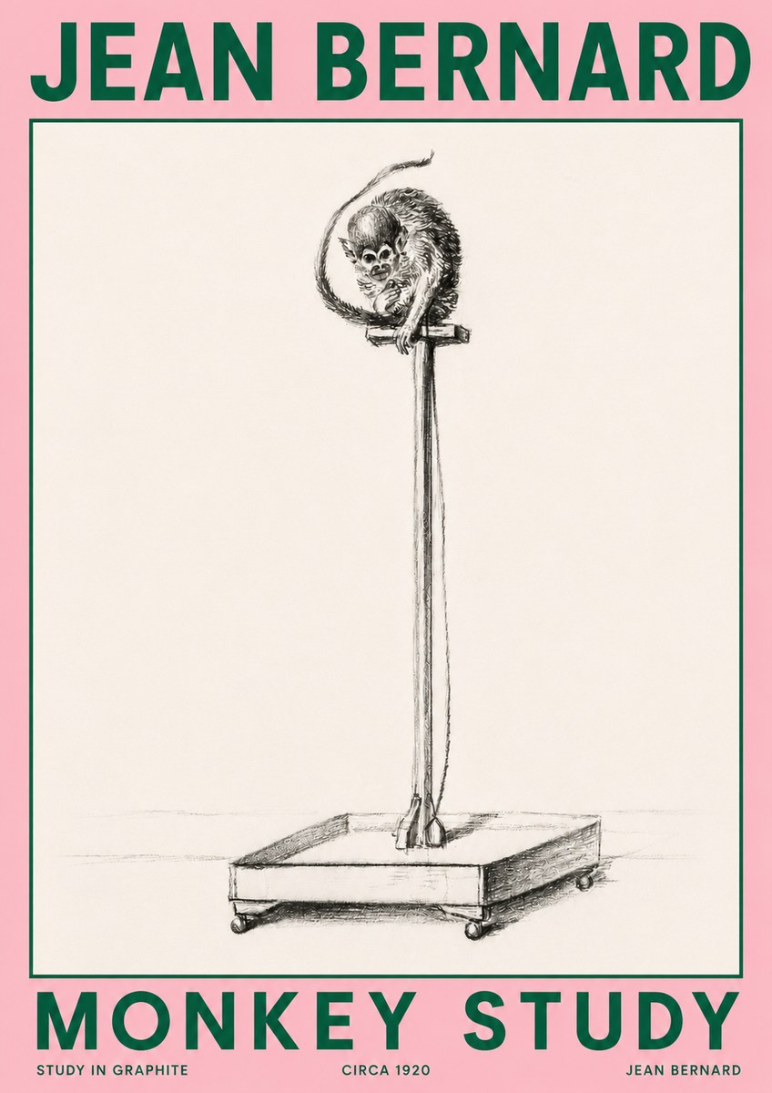 Jean Bernard Monkey Study No4 - Plakat