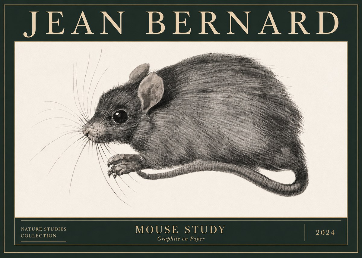 Jean Bernard Mouse Study No4 - Plakat