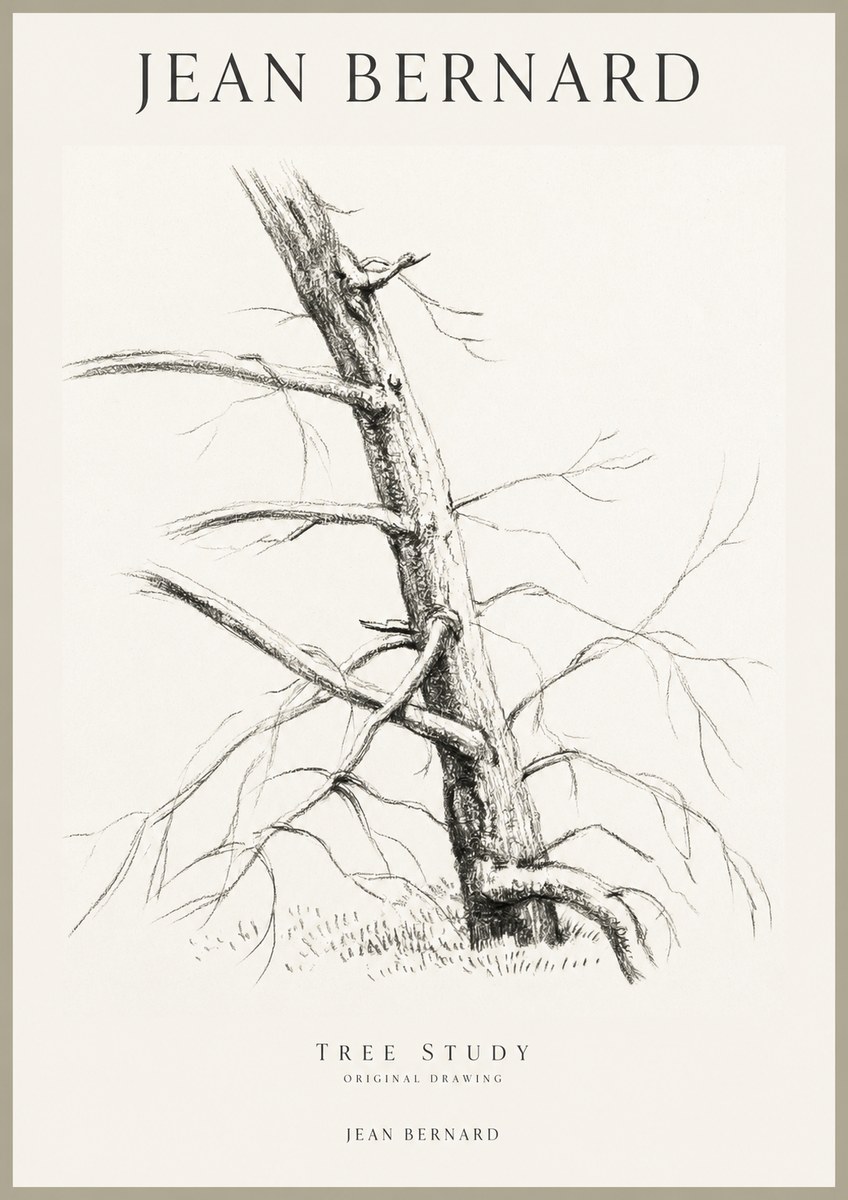 Jean Bernard Tree Study No1 - Plakat