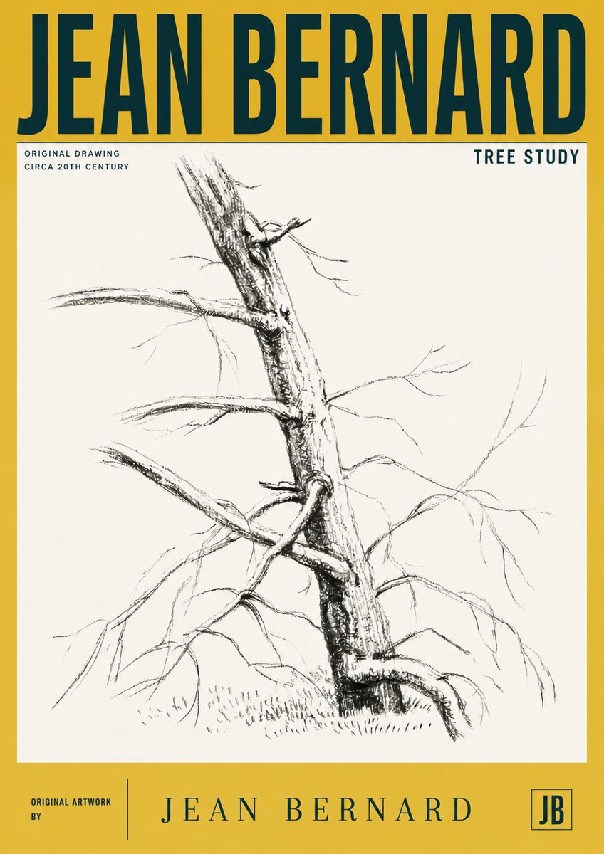 Jean Bernard Tree Study No5 - Plakat