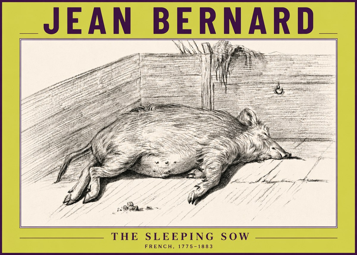 Jean Bernard The Sleeping Sow No6 - Plakat
