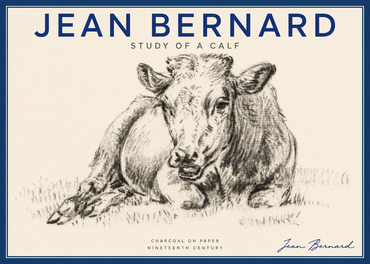 Jean Bernard Resting Calf II No6 - Plakat