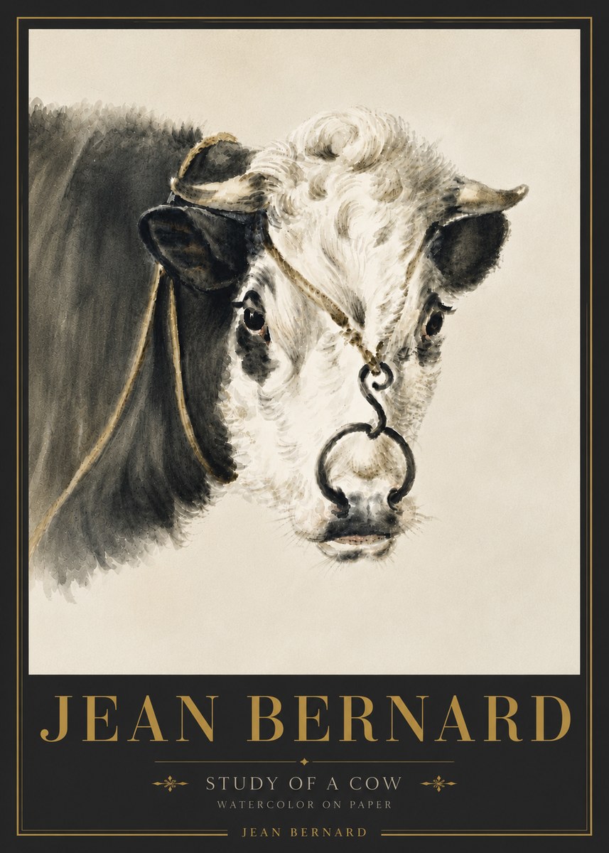Jean Bernard Study of a Cow I No6 - Plakat