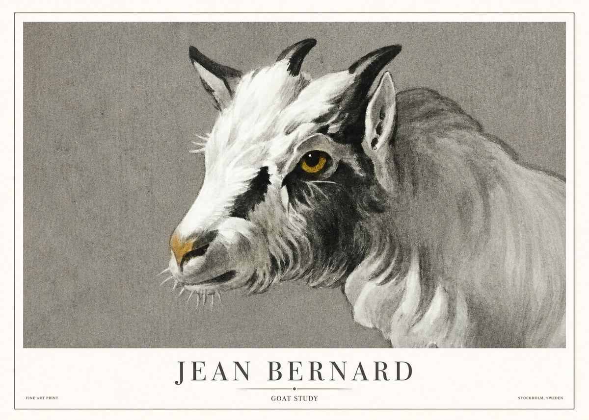 Jean Bernard Goat Study No1 - Plakat