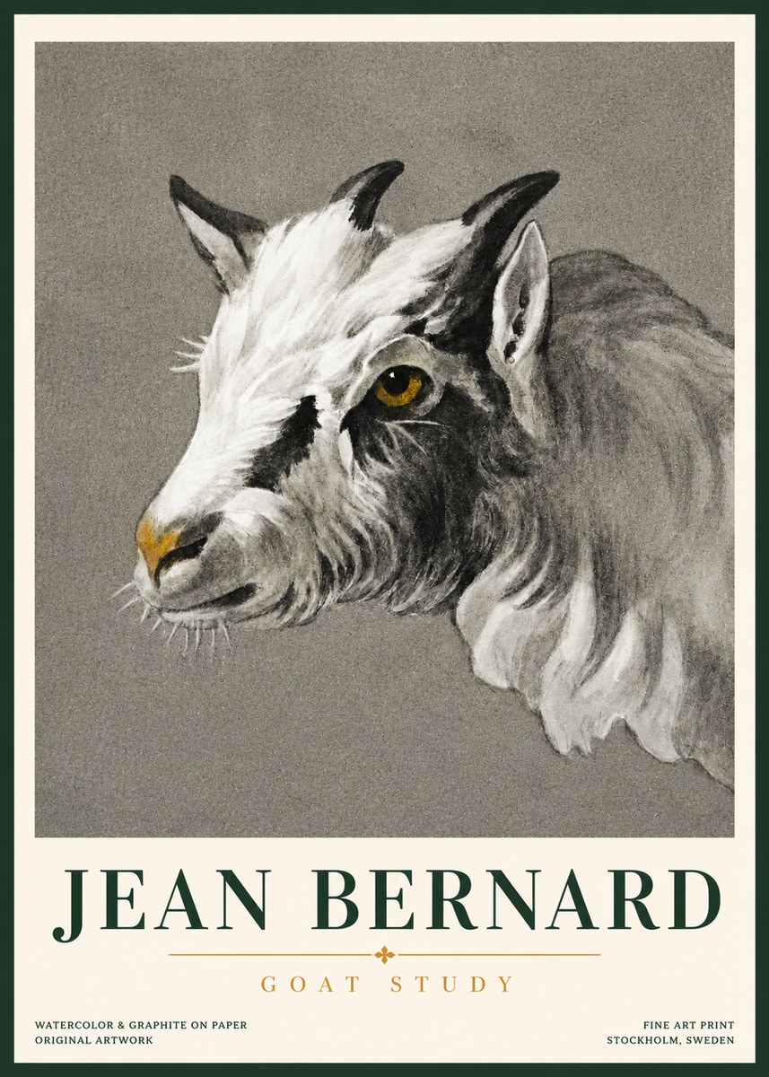 Jean Bernard Goat Study No3 - Plakat